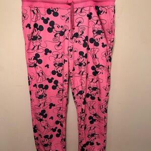 Disney Pink Mickey Mouse Pajama Bottoms